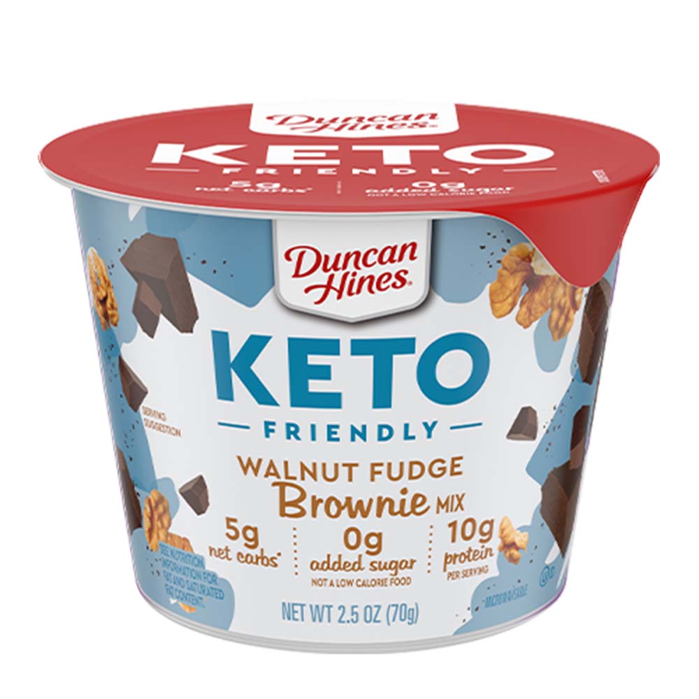 Keto-Friendly Walnut Fudge Brownie (by Duncan Hines)