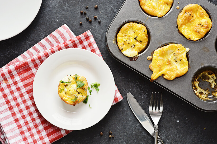 Baked Mini-Frittatas with Mushrooms