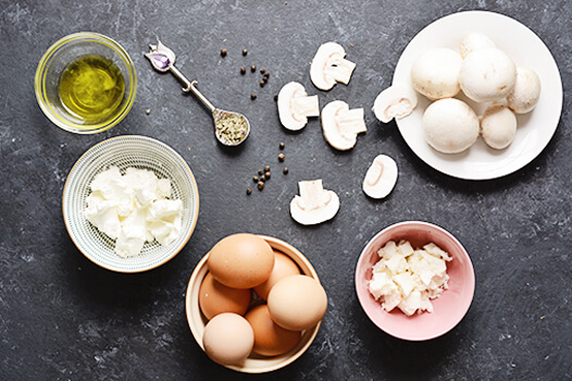 Baked Mini-Frittatas with Mushrooms_Ingredients