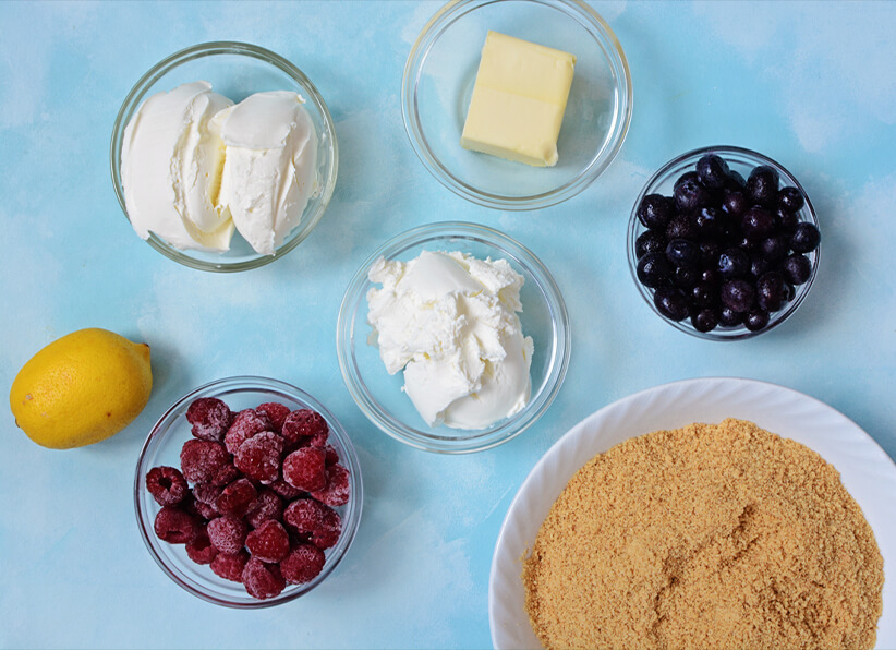 4th July Cheesecake Pie Ingredients