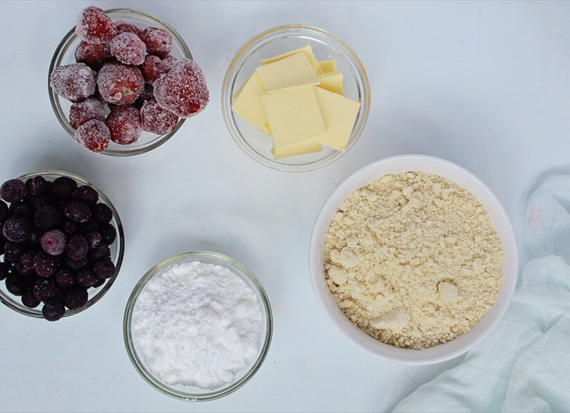 American Mixed Berries Pie Ingredients