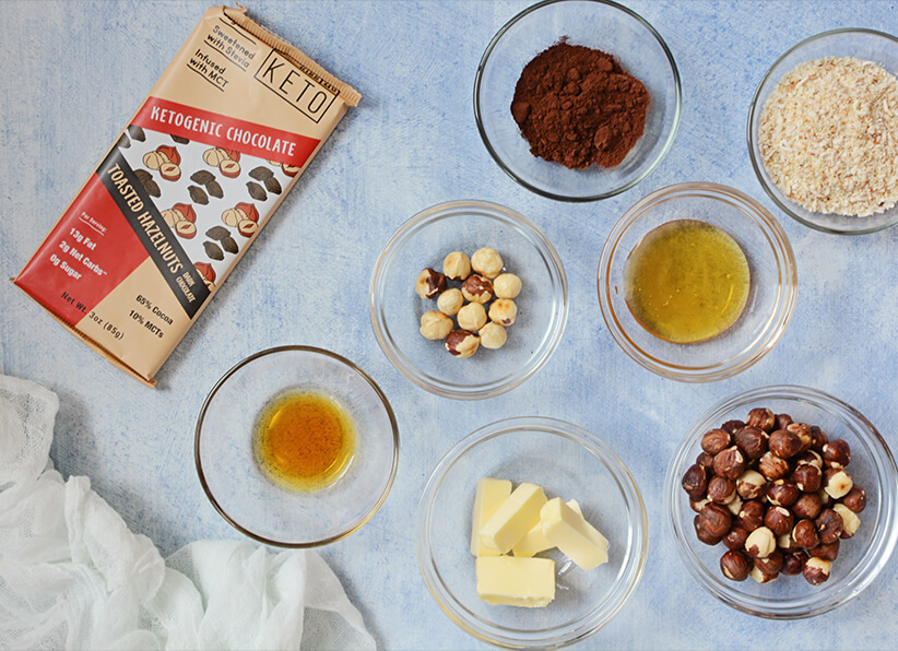 Dark Chocolate and Hazelnut Candies ingredients