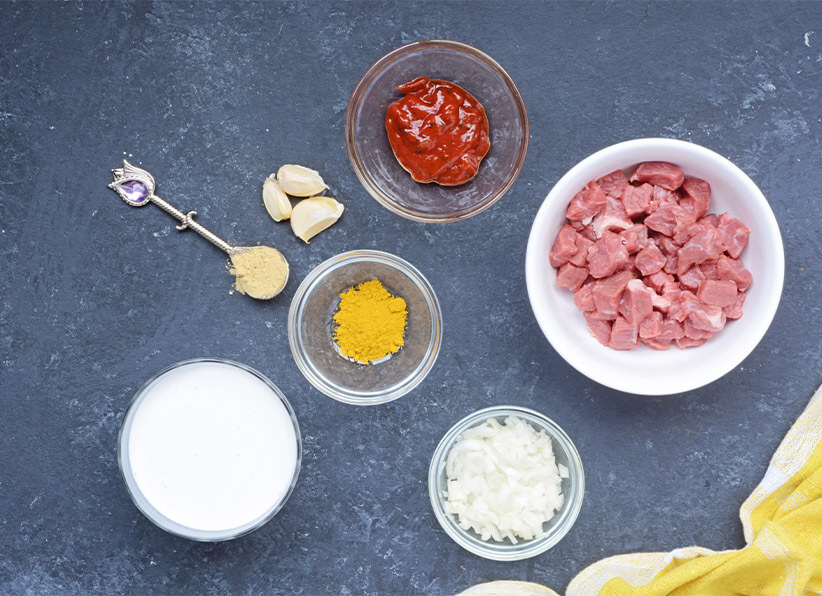 Keto Spicy Beef Curry ingredients