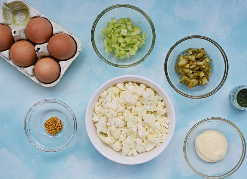 Keto Potato Salad ingredients