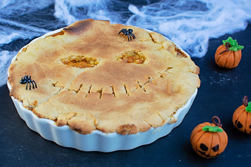Jack Skellington Inspired Pumpkin Caramel Pie