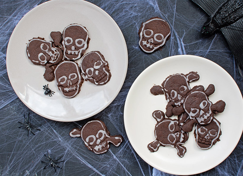 Keto Black Skull Cookies