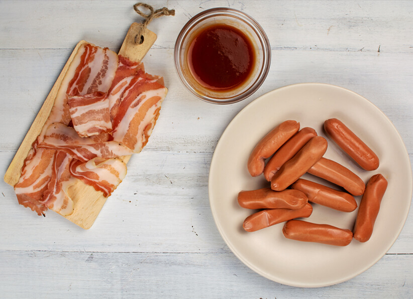 Bacon Wrapped Mini Sausage ingredients