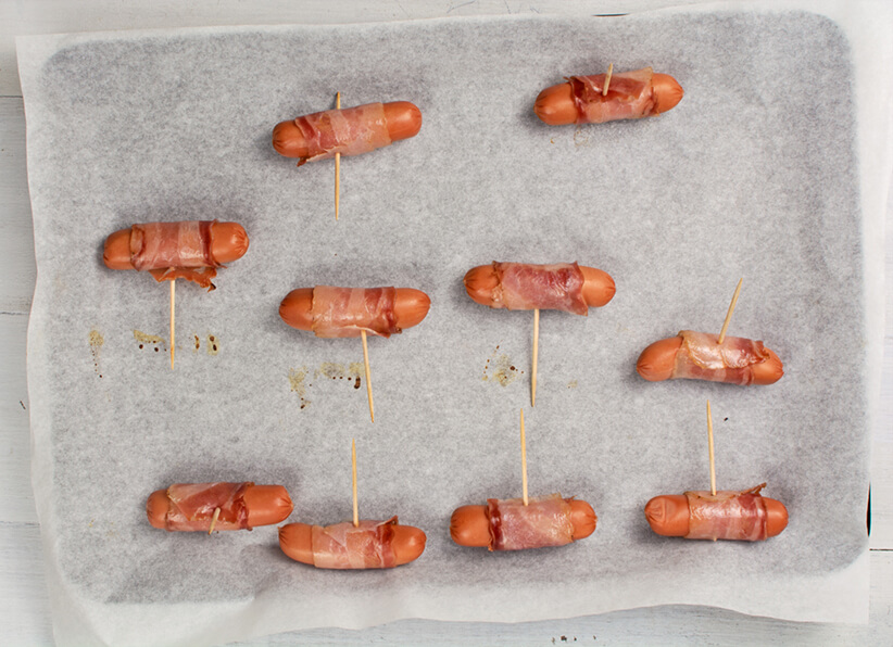 Bacon Wrapped Mini Sausage instructions