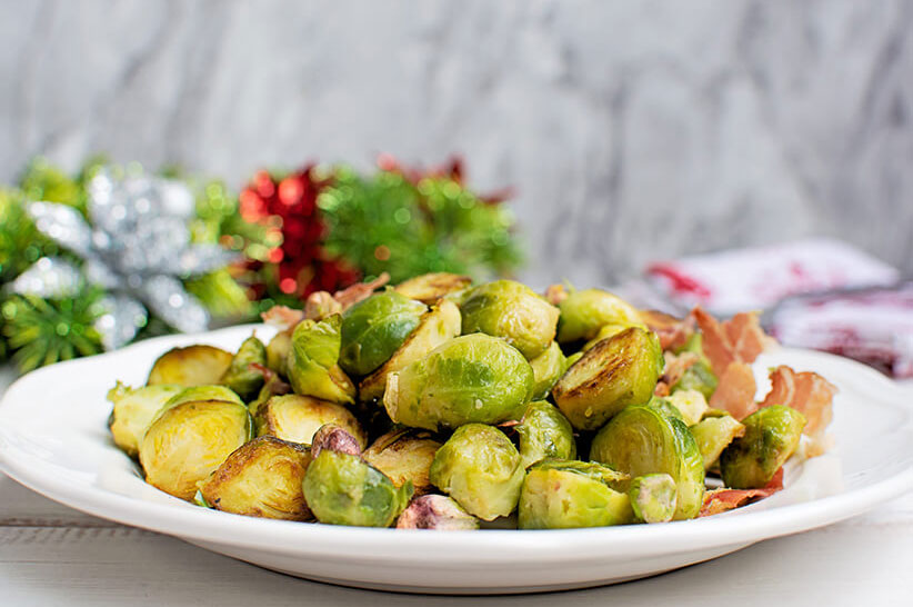 Brussels Sprout with Bacon and Pistachios